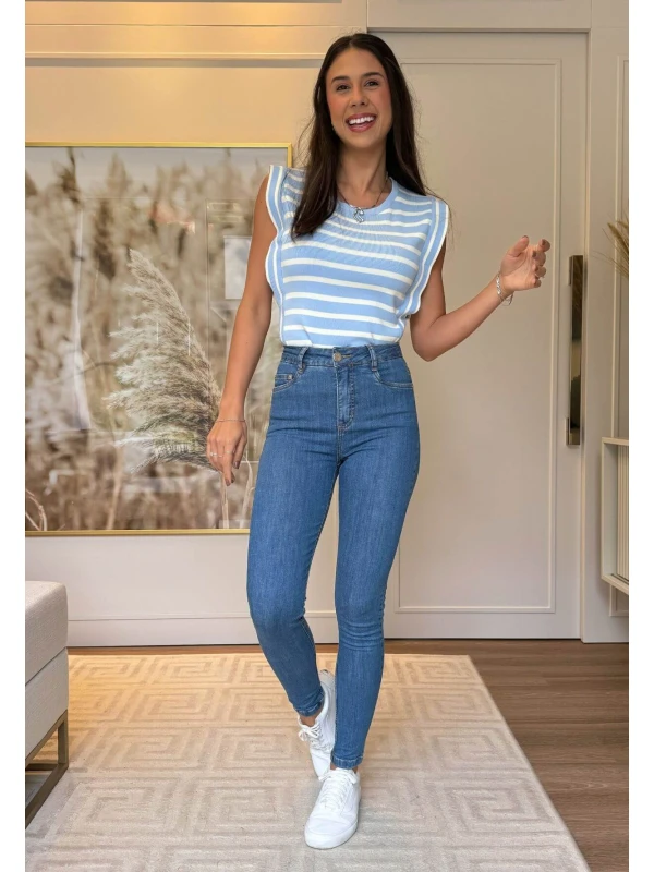 CALÇA JEANS LIPO FEMININA CECILIA  COSH JEANS - Jeans claro
