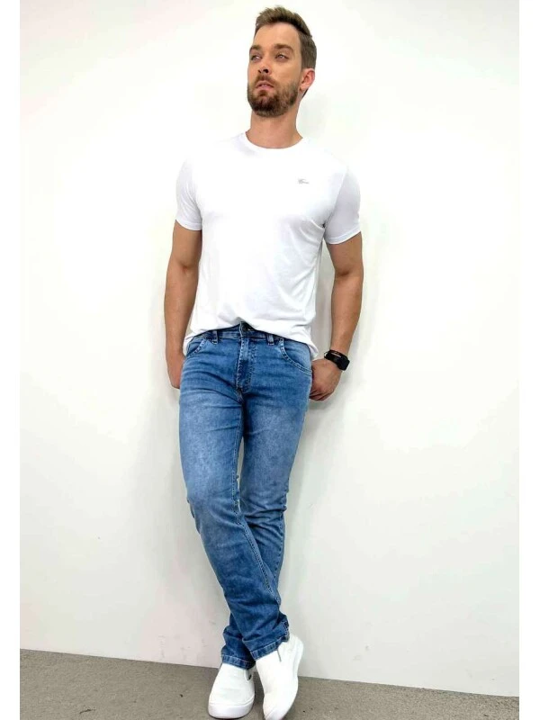 CALÇA JEANS MARMORIZADA MASCULINA  COSH JEANS - Jeans