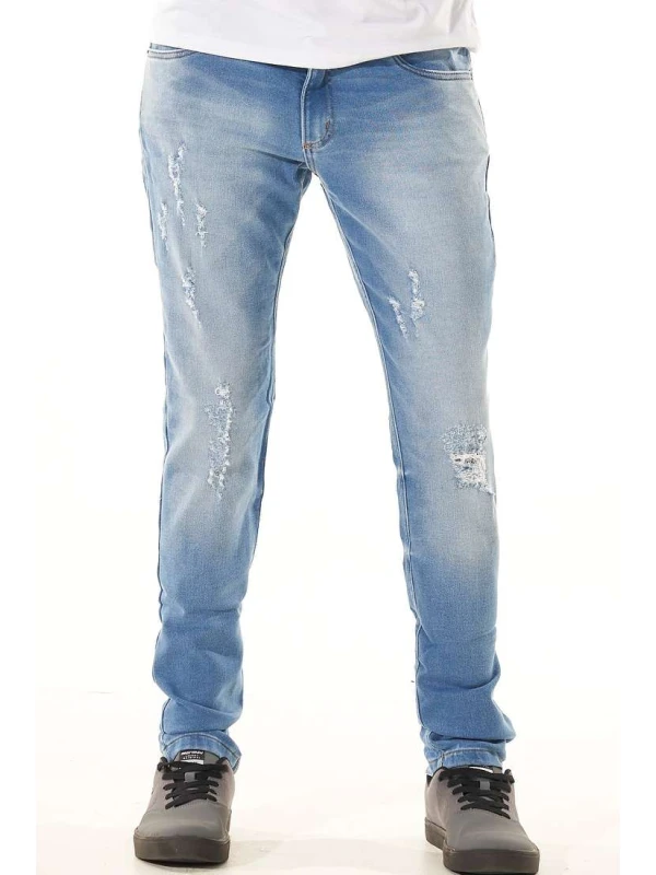 CALÇA JEANS MOLETOM DESTROYED COM ELASTANO - Jeans