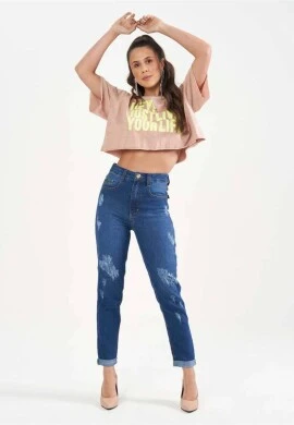 CALÇA JEANS MOM FEMININA SORAIA - COSH - Jeans