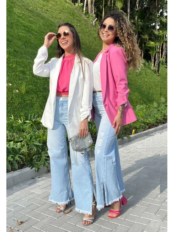 CALÇA JEANS WIDE LEG CLARA FEMININA DANDY- COSH JEANS - Jeans