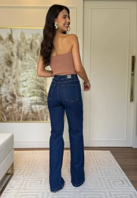 CALÇA JEANS WIDE LEG FEMININA LAIS  COSH JEANS - Jeans