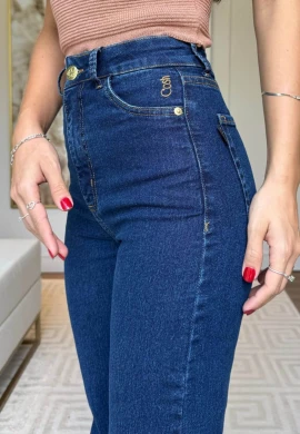 CALÇA JEANS WIDE LEG FEMININA LAIS  COSH JEANS - Jeans escuro