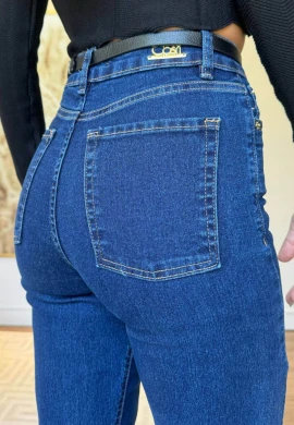 CALÇA JEANS WIDE LEG FEMININA LAIS LONGA  COSH JEANS - Jeans escuro