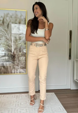 CALÇA JOGGER FEMININA MALU - COSH JEANS - Bege