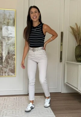 CALÇA JOGGER FEMININA MALU - COSH JEANS - Gelo