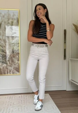 CALÇA JOGGER FEMININA MALU - COSH JEANS - Gelo