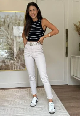 CALÇA JOGGER FEMININA MALU - COSH JEANS - Gelo