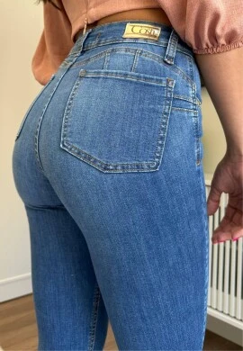 CALÇA LEVANTA BUMBUM FEMININA EVILIN  COSH - Jeans