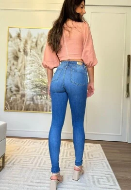 CALÇA LEVANTA BUMBUM FEMININA EVILIN  COSH - Jeans