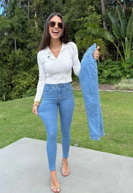 CALÇA LEVANTA BUMBUM FEMININA LIVIA  COSH JEANS - Jeans