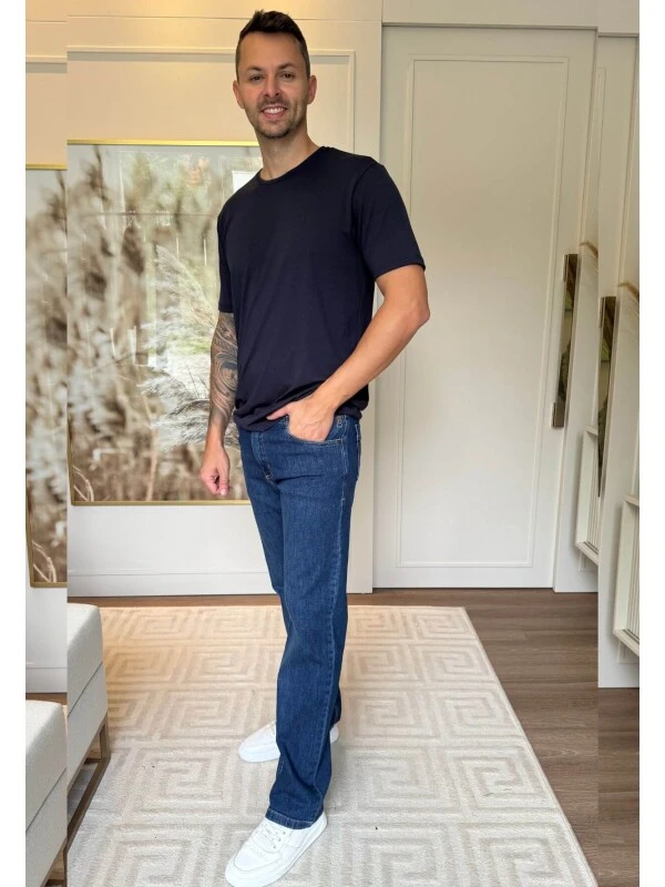 CALÇA MASCULINA RETA CLEBER - COSH JEANS - Jeans escuro