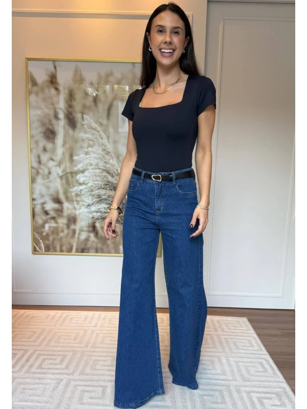 CALÇA PANTALONA FEMININA GRINGA - COSH JEANS - Jeans escuro