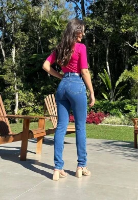 CALÇA RETA FEMININA LUCIA  COSH JEANS - Jeans