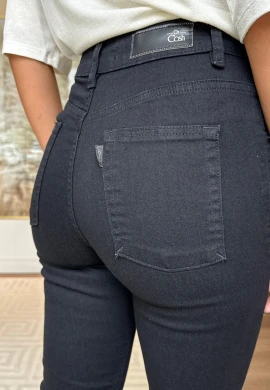 CALÇA RETA FEMININA RUTI - COSH JEANS - Preto