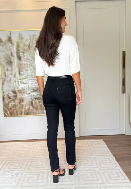 CALÇA RETA FEMININA RUTI - COSH JEANS - Preto