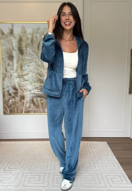 CALÇA RETA PLUSH MELINA - COSH JEANS - Azul