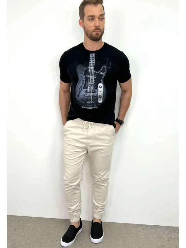 CALÇA SARJA MASCULINA  COSH JEANS - Areia