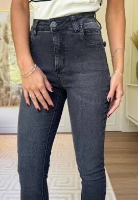 CALÇA SKINNY BLACK FEMININA GABRIELA  COSH JEANS - Preto