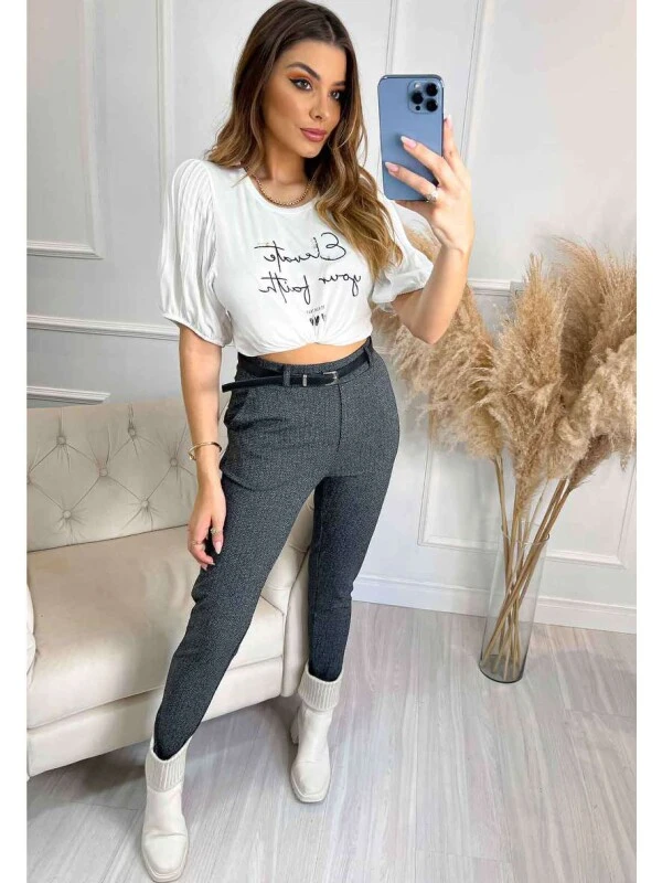 CALÇA SKINNY COM SUPER ELASTANO  COSH JEANS - Preto