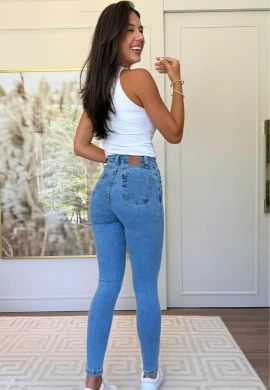 CALÇA SKINNY FEMININA LARA  COSH JEANS - Jeans claro
