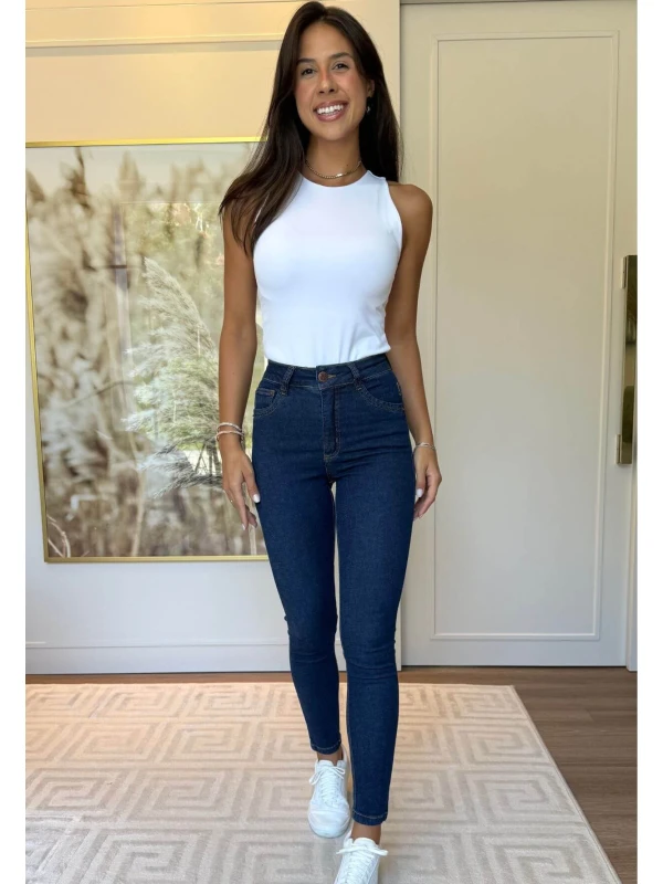 CALÇA SKINNY FEMININA LARA  COSH JEANS - Jeans escuro