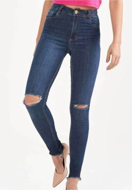 CALÇA SKINNY HOT DESFIADA FEMININA - COSH JEANS - Jeans