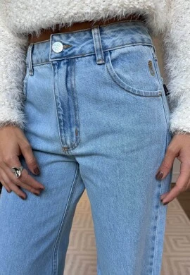 CALÇA WIDE LEG FEMININA ADELE - COSH JEANS - Jeans claro