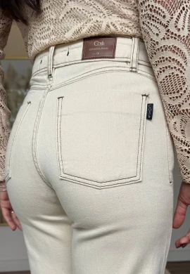 CALÇA WIDE LEG FEMININA BEATRIZ - COSH JEANS - Off white