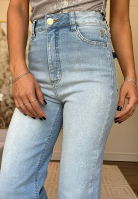 CALÇA WIDE LEG FEMININA CARLA - COSH JEANS - Jeans claro