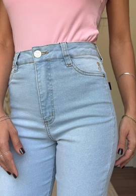 CALÇA WIDE LEG FEMININA CARLA - COSH JEANS - Jeans claro