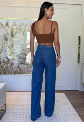 CALÇA WIDE LEG FEMININA FLORA - COSH JEANS - Jeans