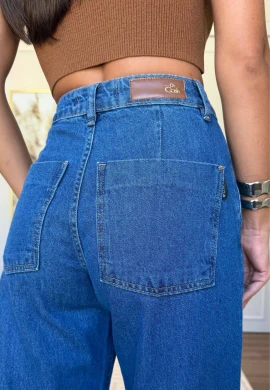 CALÇA WIDE LEG FEMININA FLORA - COSH JEANS - Jeans