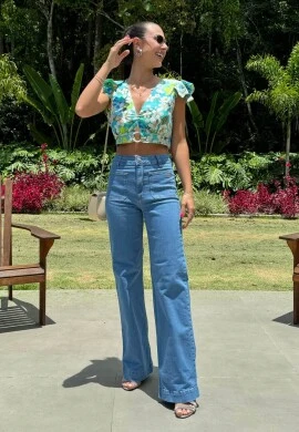 CALÇA WIDE LEG FEMININA JANETE - COSH JEANS - Jeans