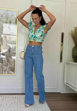 CALÇA WIDE LEG FEMININA JANETE - COSH JEANS - Jeans