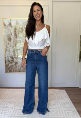 CALÇA WIDE LEG FEMININA LIA - COSH JEANS - Jeans