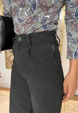 CALÇA WIDE LEG FEMININA LILY - COSH JEANS - Preto
