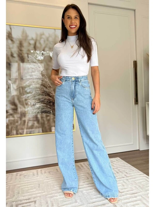 CALÇA WIDE LEG FEMININA LOHANA - COSH JEANS - Jeans