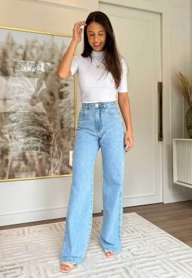 CALÇA WIDE LEG FEMININA LOHANA - COSH JEANS - Jeans