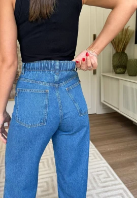 CALÇA WIDE LEG FEMININA LOHANA - COSH JEANS - Jeans escuro