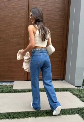 CALÇA WIDE LEG FEMININA NANDA - COSH JEANS - Jeans