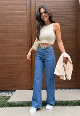 CALÇA WIDE LEG FEMININA NANDA - COSH JEANS - Jeans