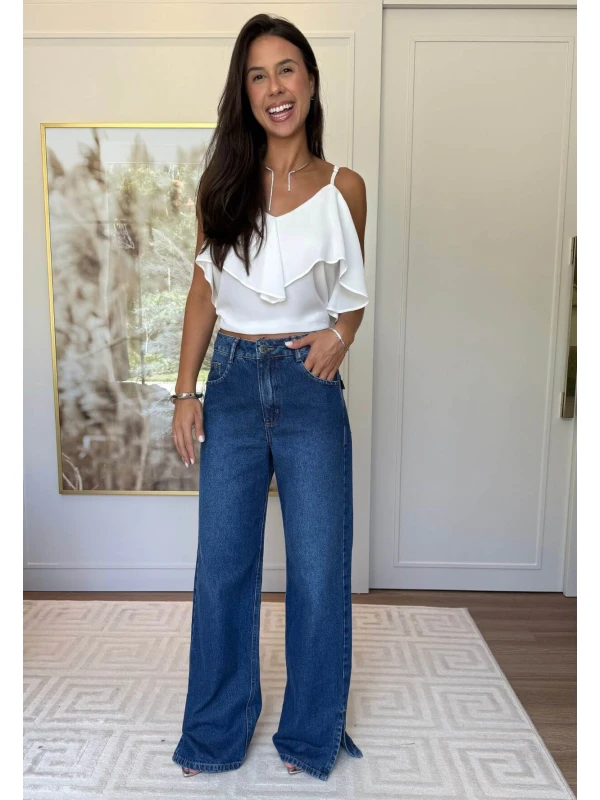 CALÇA WIDE LEG FEMININA LIA - COSH JEANS - Jeans