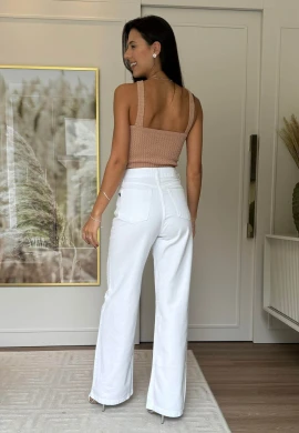 CALÇA WIDE LEG FEMININA REBECA - COSH JEANS - Branco