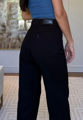 CALÇA WIDE LEG FEMININA REBECA - COSH JEANS - Preto