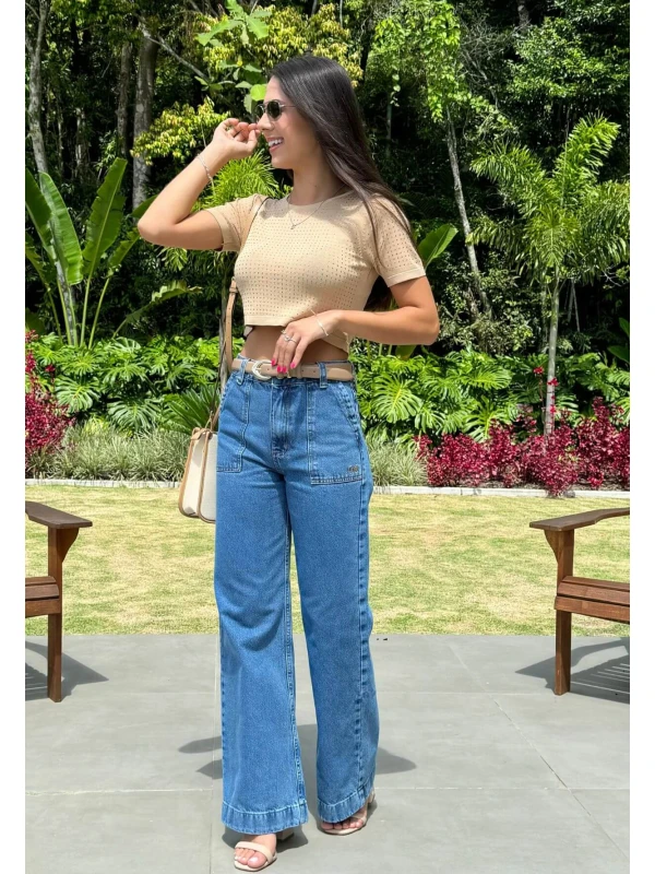 CALÇA WIDE LEG MANU - COSH JEANS - Jeans