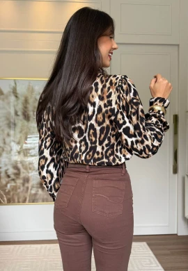 CAMISA ANIMAL PRINT SUIANE - COSH JEANS - Onça