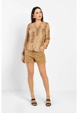 CAMISA DE ONÇA FEMININA FLOR DE LIS  COSH JEANS - Onça