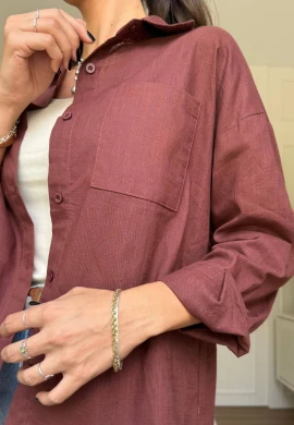CAMISA FABRICIA - COSH JEANS - Bordo