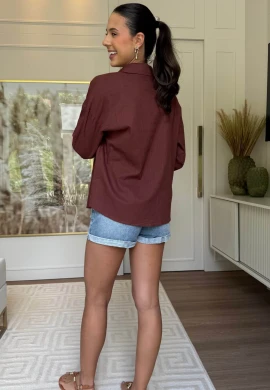 CAMISA FABRICIA - COSH JEANS - Bordo